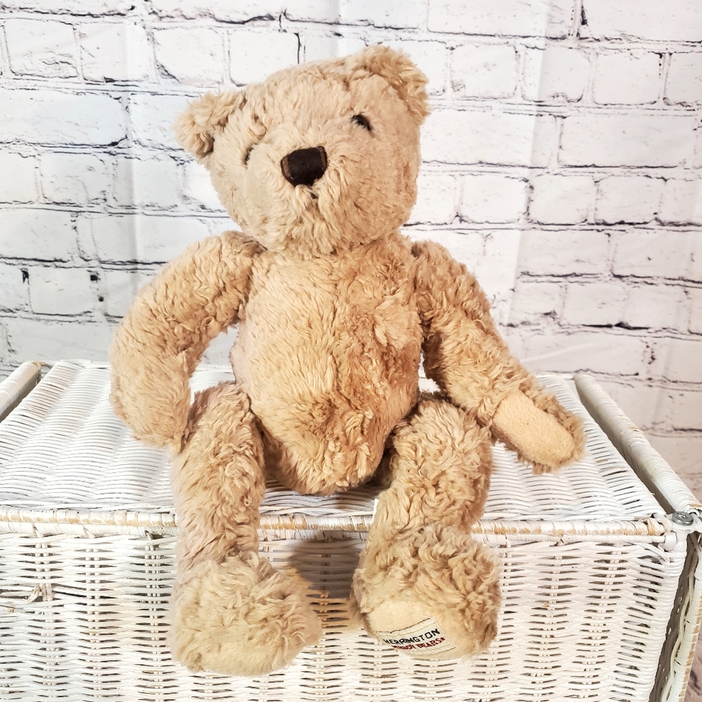 HERRINGTON TEDDY BEARS Bear 12" Oatmeal Plush Brown Jointed Vintage Toy